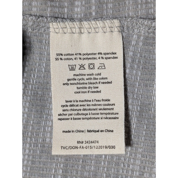 Donni Open Front Cardigan Sweater Women One Size OSFA Gray Pinstriped Pockets - Picture 9 of 11